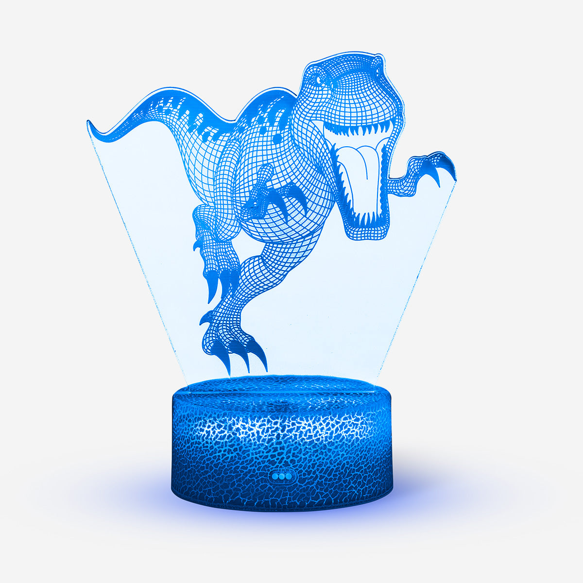 Flying Tiger Copenhagen effect lamp gadget featuring a colorful dinosaur design, ideal for playful home decor or ambient lighting.