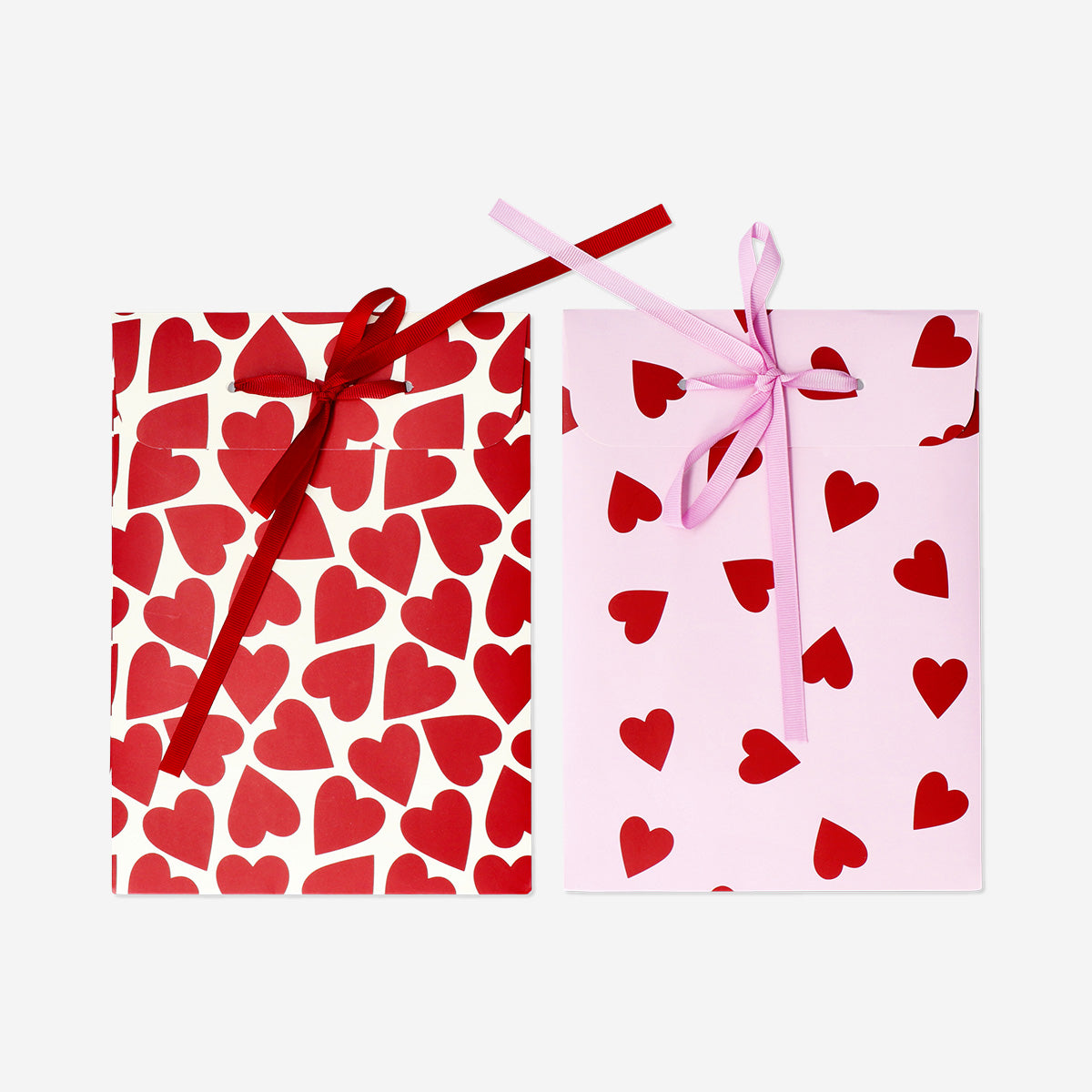 Pop up gift bags with hearts - 2 pcs