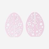Decorative small pink wooden eggs - 2 pcs