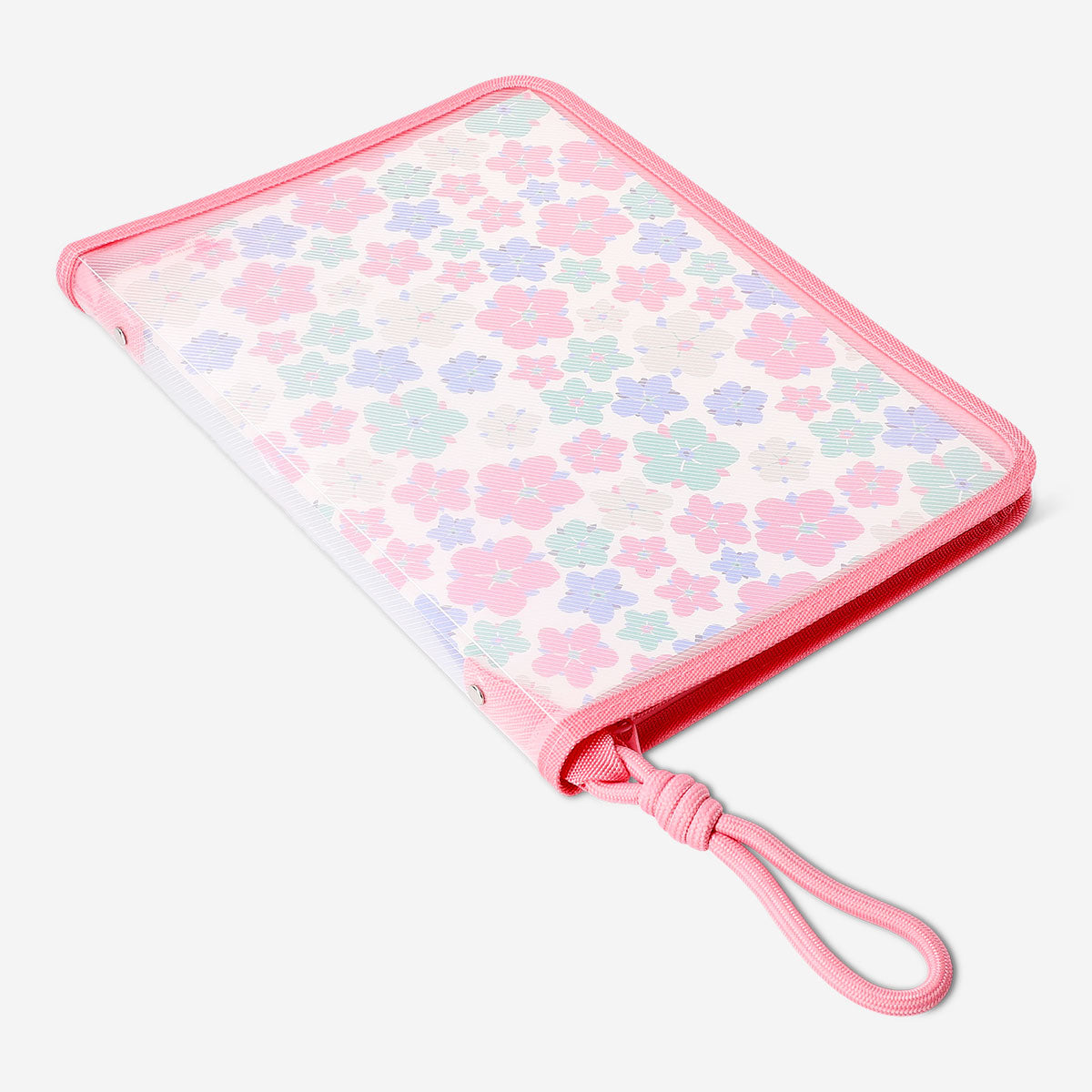Flying Tiger Copenhagen floral stationery kit with colorful pens, notes, and decorative items for office use.
