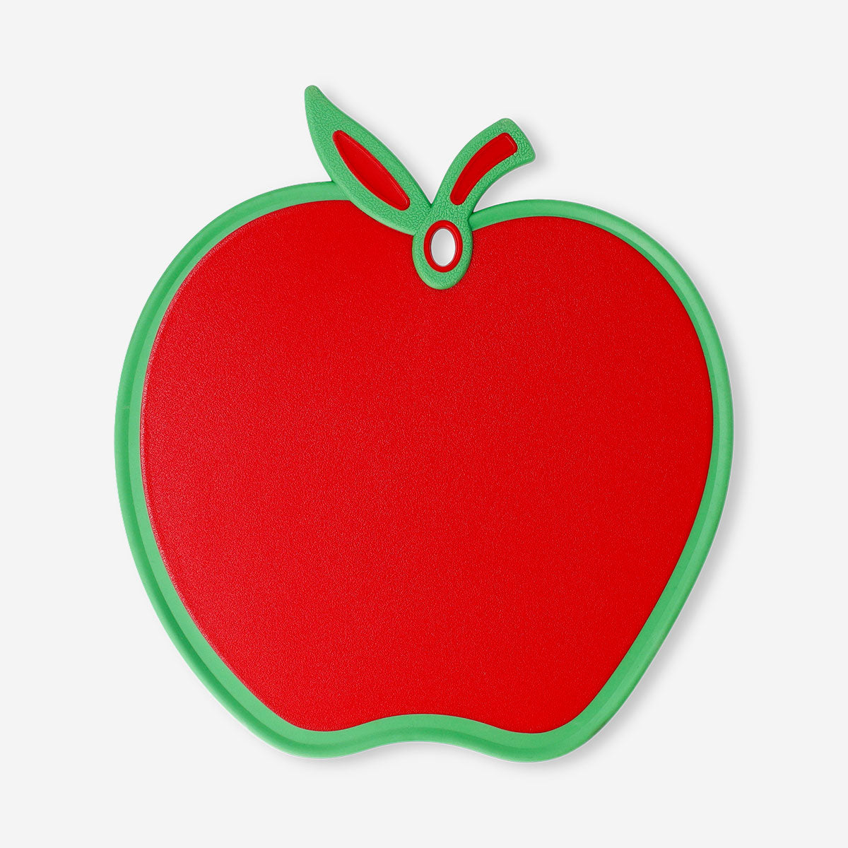 Flying Tiger Copenhagen Apple-shaped kitchen cutting board, 18x30 cm, dishwasher safe, with a vibrant apple design.