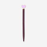 Purple heart topper ballpoint pen from Flying Tiger Copenhagen, ideal for office use and creative writing.