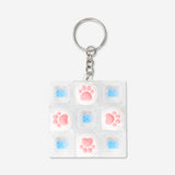 Transparent clicking toy keyring gadget from Flying Tiger Copenhagen with a clear, clickable plastic design for fun and key organization.