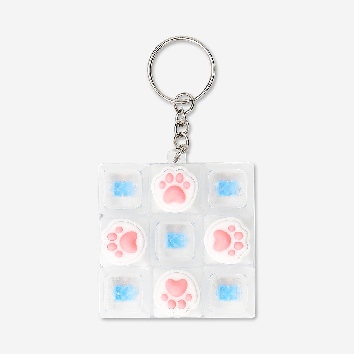 Transparent clicking toy keyring gadget from Flying Tiger Copenhagen with a clear, clickable plastic design for fun and key organization.