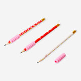 HB grip pencils with unicorn print - 3 pcs