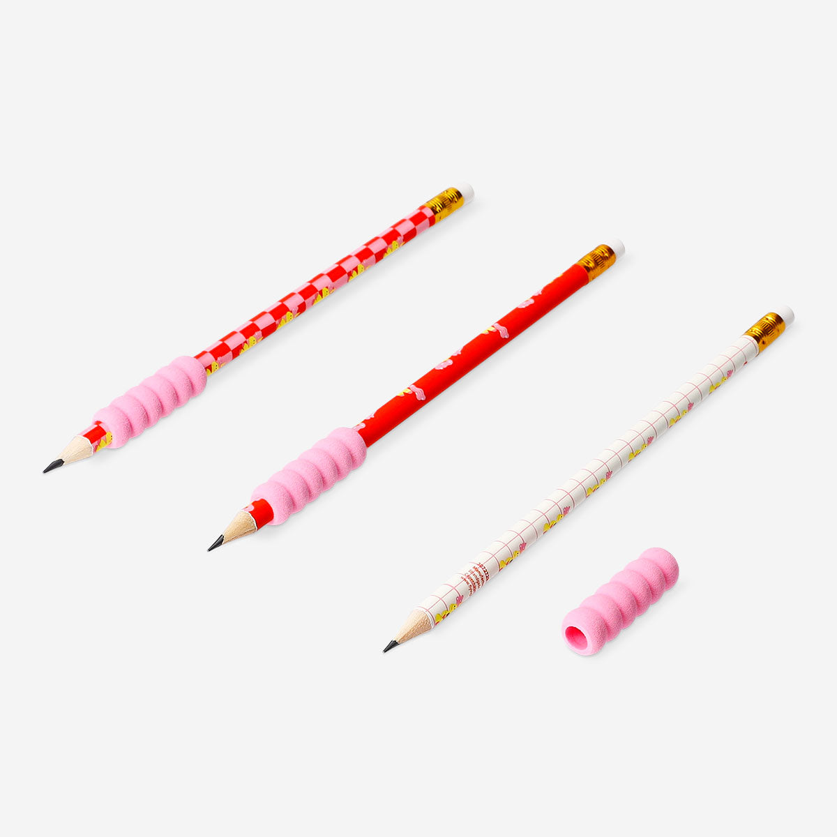 HB grip pencils with unicorn print - 3 pcs