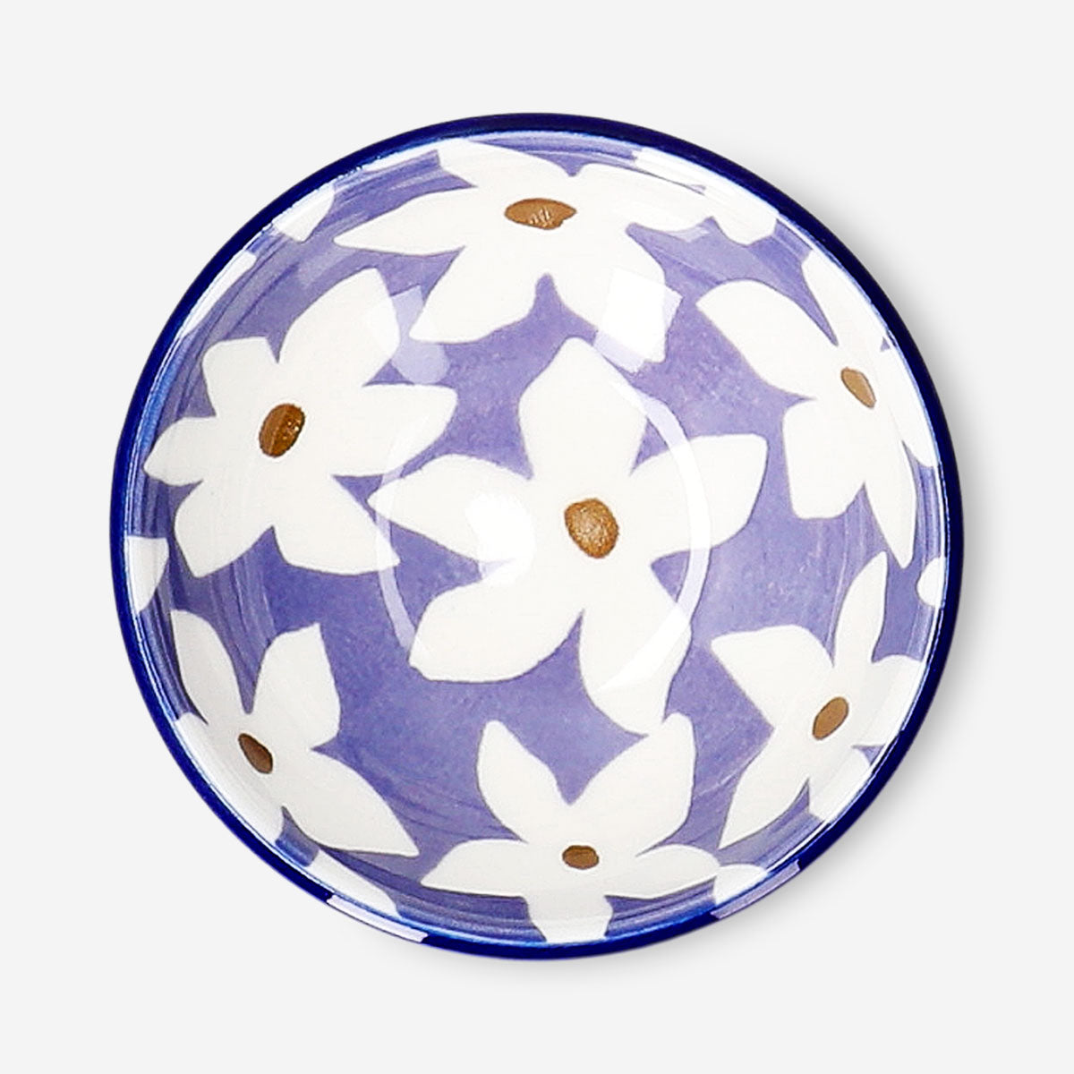 Bol en céramique à motif floral - 8 cm