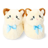 Textile cat slippers in size 37/38 with a cute feline design, from Flying Tiger Copenhagen, perfect for cozy indoor wear.