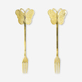Dessert forks with butterfly topper - 2 pcs