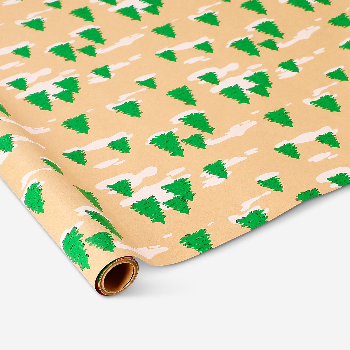 Office craft wrapping paper featuring Christmas tree designs, 400 cm long, by Flying Tiger Copenhagen.