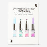 Evidenziatori a forma di rossetto - 4 pz