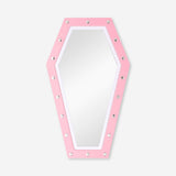 Flying Tiger Copenhagen coffin mirror with light, 40x24 cm, featuring a sleek, rectangular design with built-in LED lighting.
