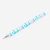 Flying Tiger Copenhagen blue floral erasable gel ink pen for office use, featuring a colorful flower design.