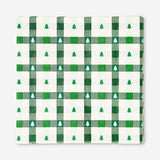 Set of 16 Flying Tiger Copenhagen party napkins with blue and green checkered design, ideal for festive occasions.