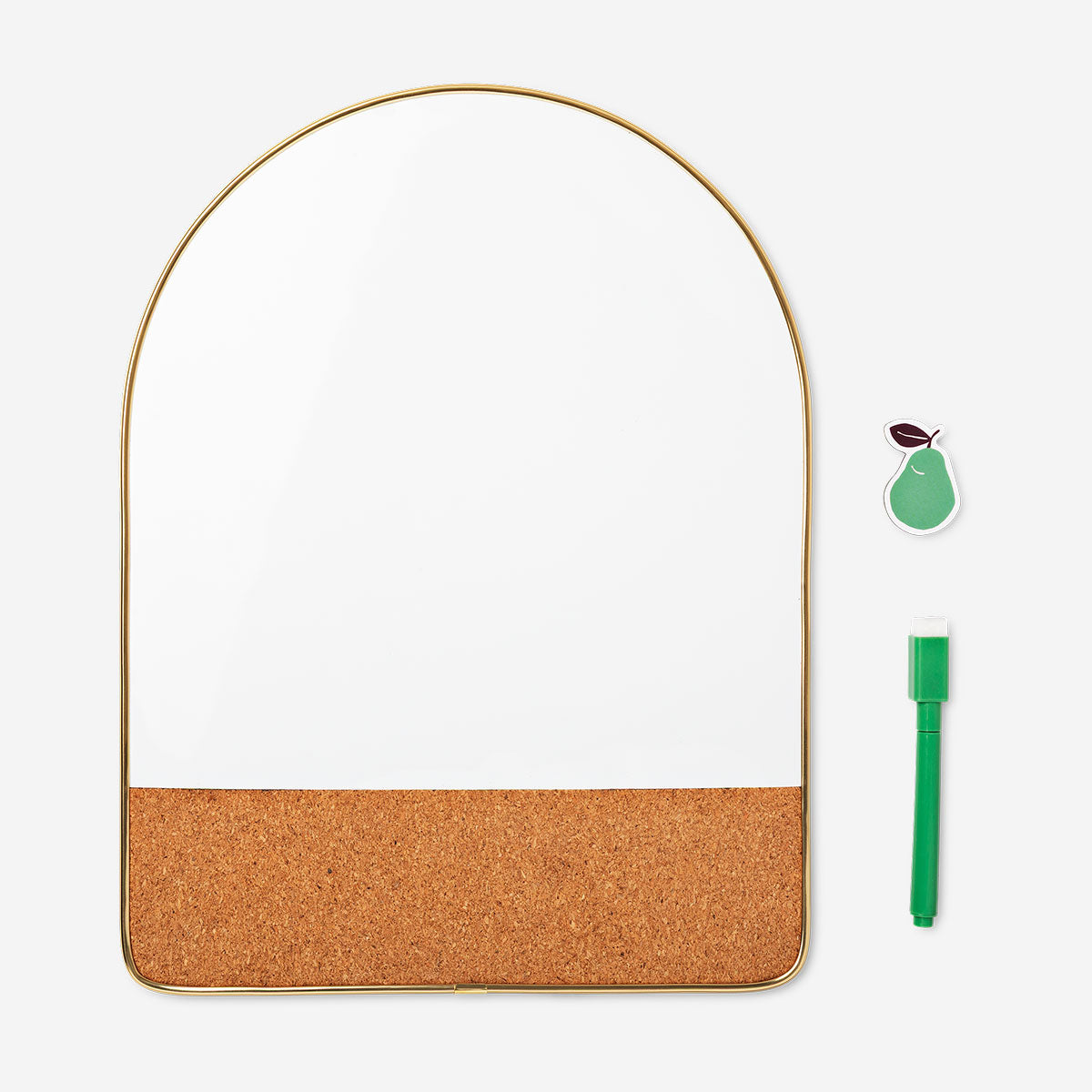 Magnetic wall planner board with marker for office organization, featuring a sleek design by Flying Tiger Copenhagen.