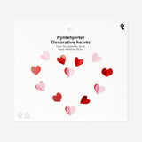 Decorative pink and red paper hearts - 20 pcs