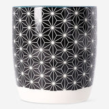 Flying Tiger Copenhagen 270 ml ceramic mug with geometric pattern, perfect for kitchen use and stylish coffee or tea drinking.