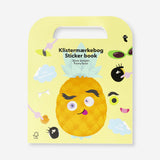 Flying Tiger Copenhagen activity book with face stickers, featuring colorful illustrated pages for creative face decoration fun.