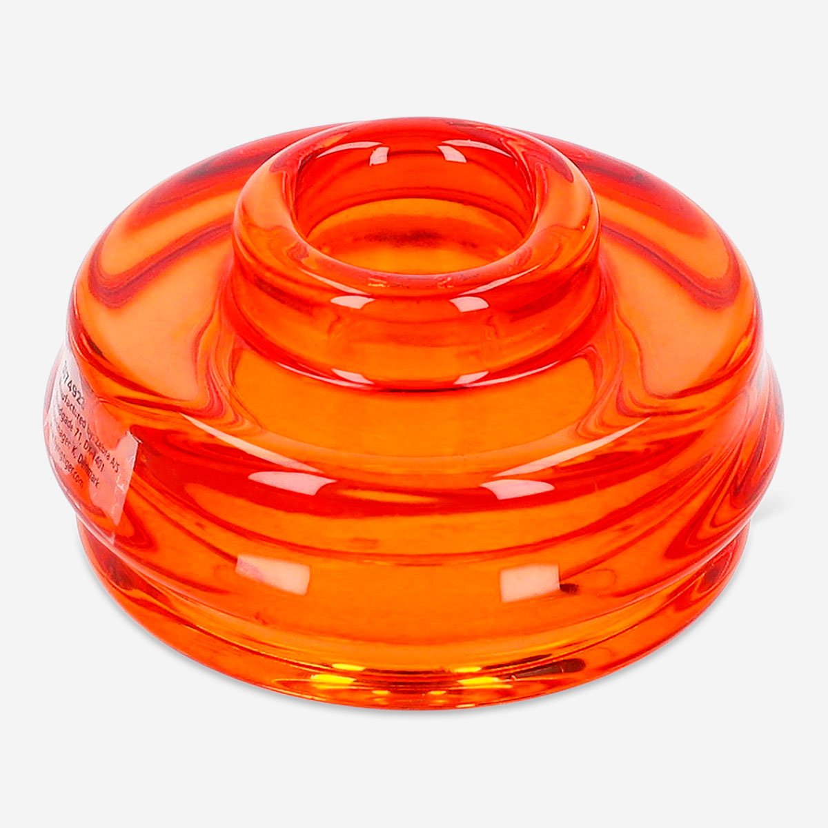 Orange ceramic candle and tealight holder, 7 cm tall, with a modern home decor design from Flying Tiger Copenhagen.