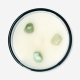 Candela profumata con pietre di cristallo - Profumo di betulla bianca