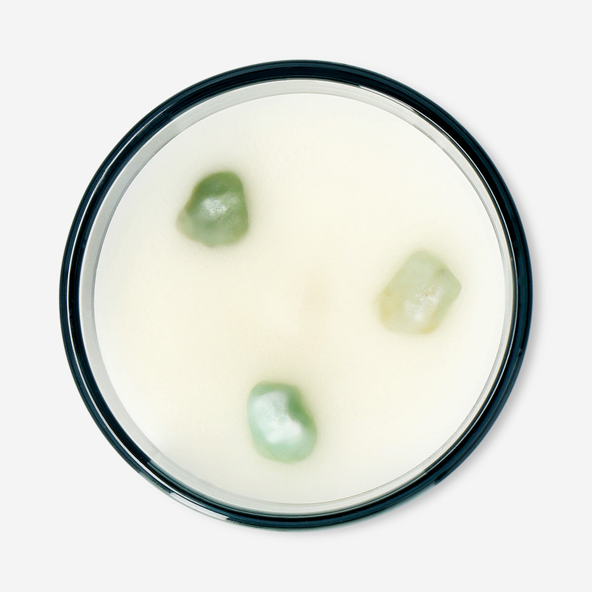 Candela profumata con pietre di cristallo - Profumo di betulla bianca