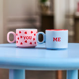 Canecas de cortado com cores contrastantes - 2 peças