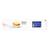 Blue Flying Tiger Copenhagen kitchen cake slicer with text for even, clean slices of cake.