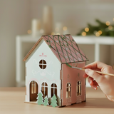 DIY tall wooden gingerbread house with paint - 24 cm