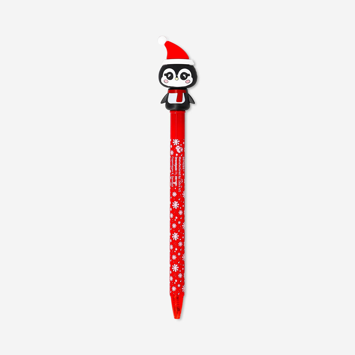 Flying Tiger Copenhagen fidget penguin ballpoint pen for office use, featuring a playful penguin design and smooth writing ink.