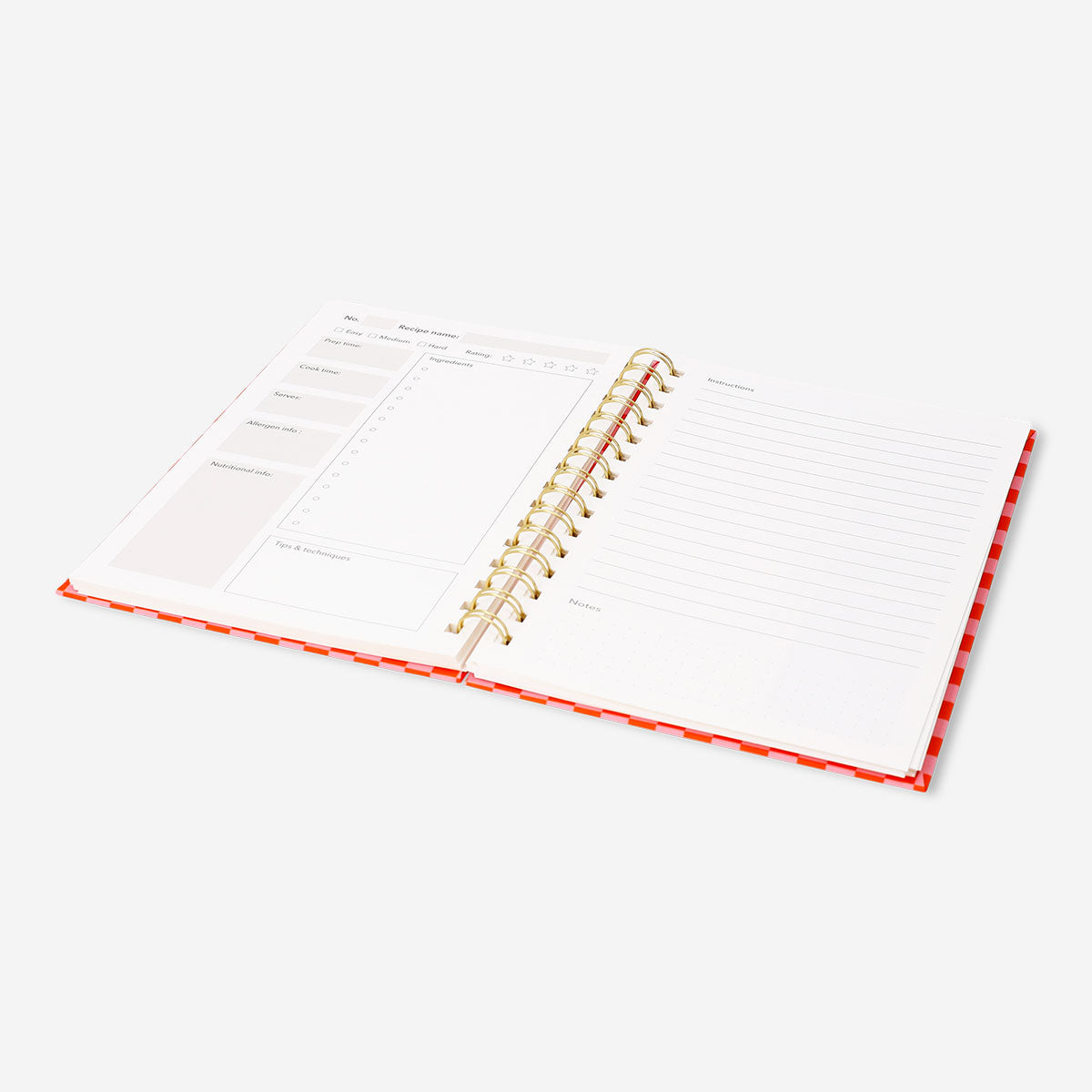 Flying Tiger Copenhagen office recipe book with colorful pages and creative culinary ideas for workspace kitchens.