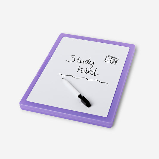 Purple clipboard with erasable marker
