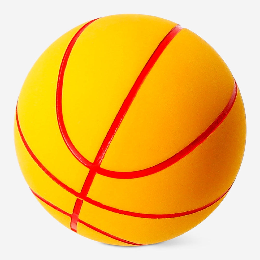 Flying Tiger Copenhagen Basket bouncing ball toy, colorful rubber ball designed for bouncing and play.