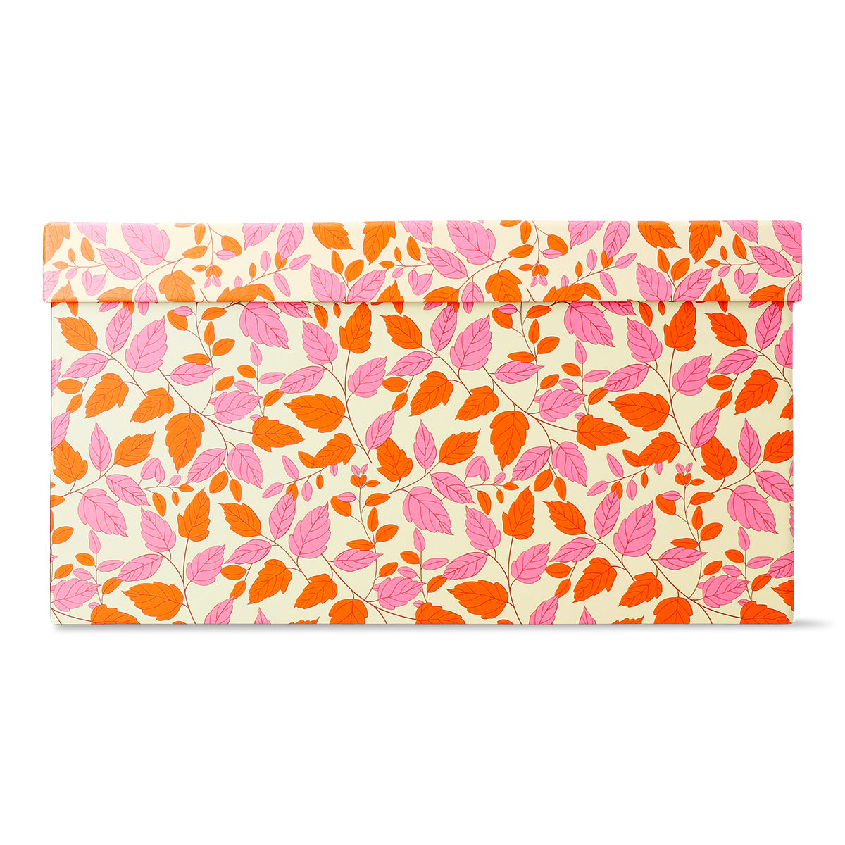 Office storage box with autumn leaves design, 28x20 cm, by Flying Tiger Copenhagen, featuring a decorative leaf pattern.