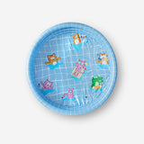 Blue inflatable paddling pool toy by Flying Tiger Copenhagen, 110 cm diameter, designed for outdoor water fun and play.