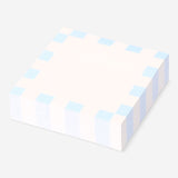 Blue chequered sticky memos for office use, featuring a vibrant pattern from Flying Tiger Copenhagen.