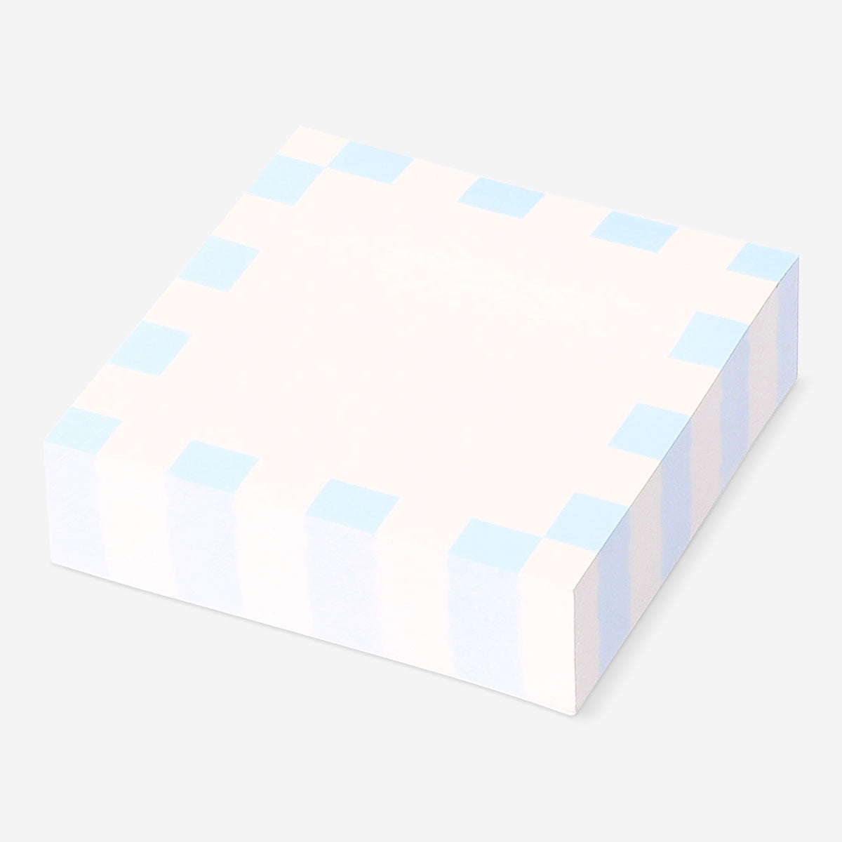 Blue chequered sticky memos for office use, featuring a vibrant pattern from Flying Tiger Copenhagen.
