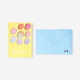 Office birthday card featuring colorful flying balloons design by Flying Tiger Copenhagen, with cheerful and festive imagery.