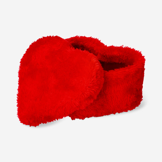 Plush heart gift box - 13 cm