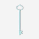 Green key-shaped ballpoint pen from Flying Tiger Copenhagen, designed for office use, with a distinctive key design in the image.
