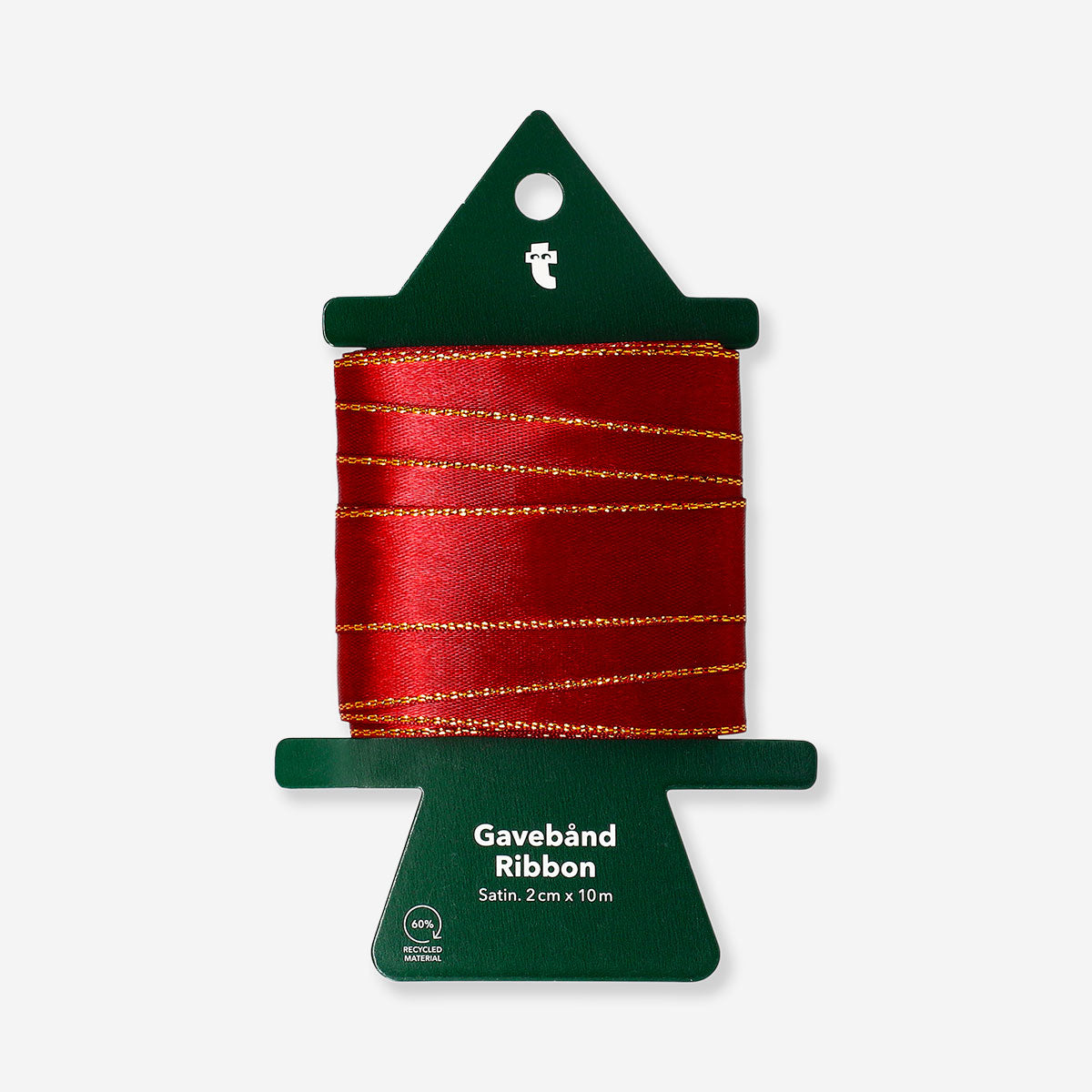 Bordeaux satin ribbon, 10 meters long, designed for office or craft use, by Flying Tiger Copenhagen.