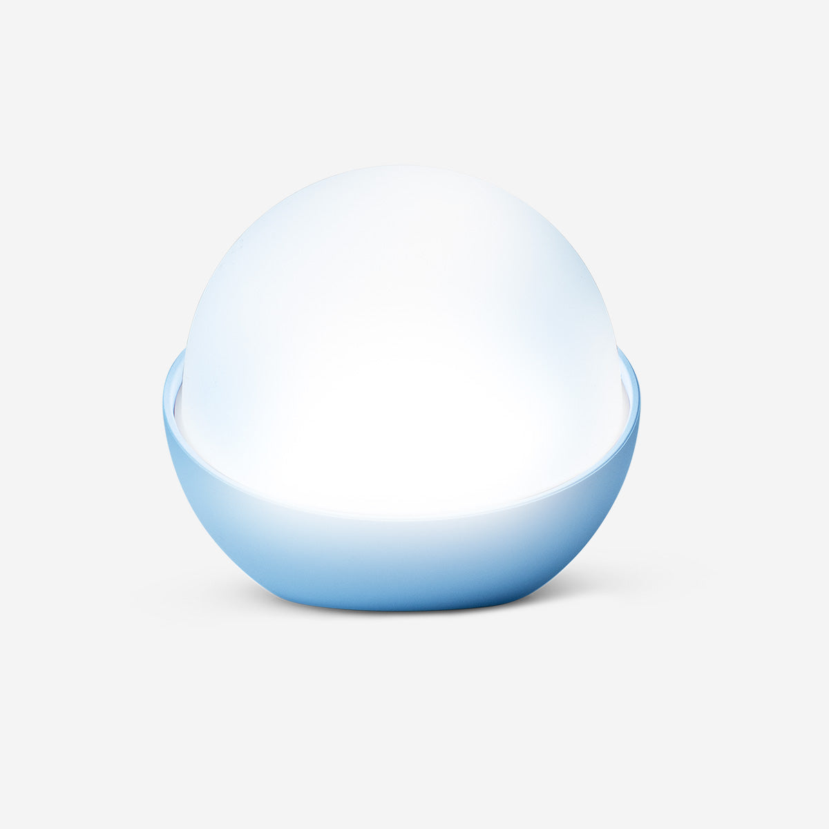 Blue globe lamp from Flying Tiger Copenhagen, cozy home lighting with a spherical design and soft glow.