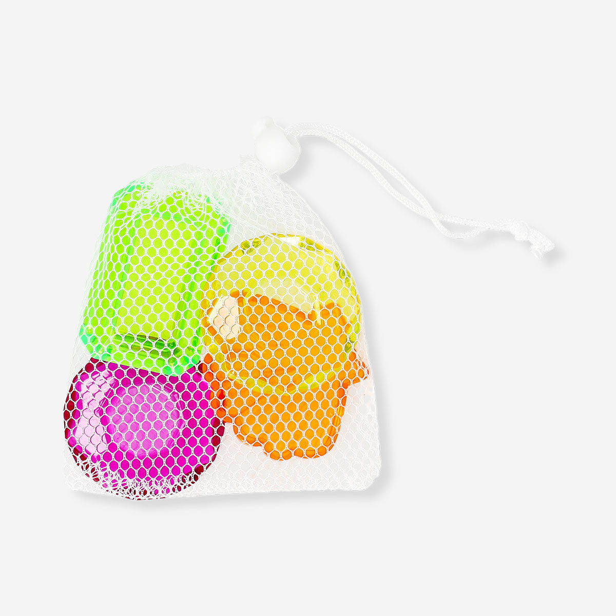 Colorful diving diamonds toy set with four floating plastic pieces by Flying Tiger Copenhagen, ideal for water play and fun.