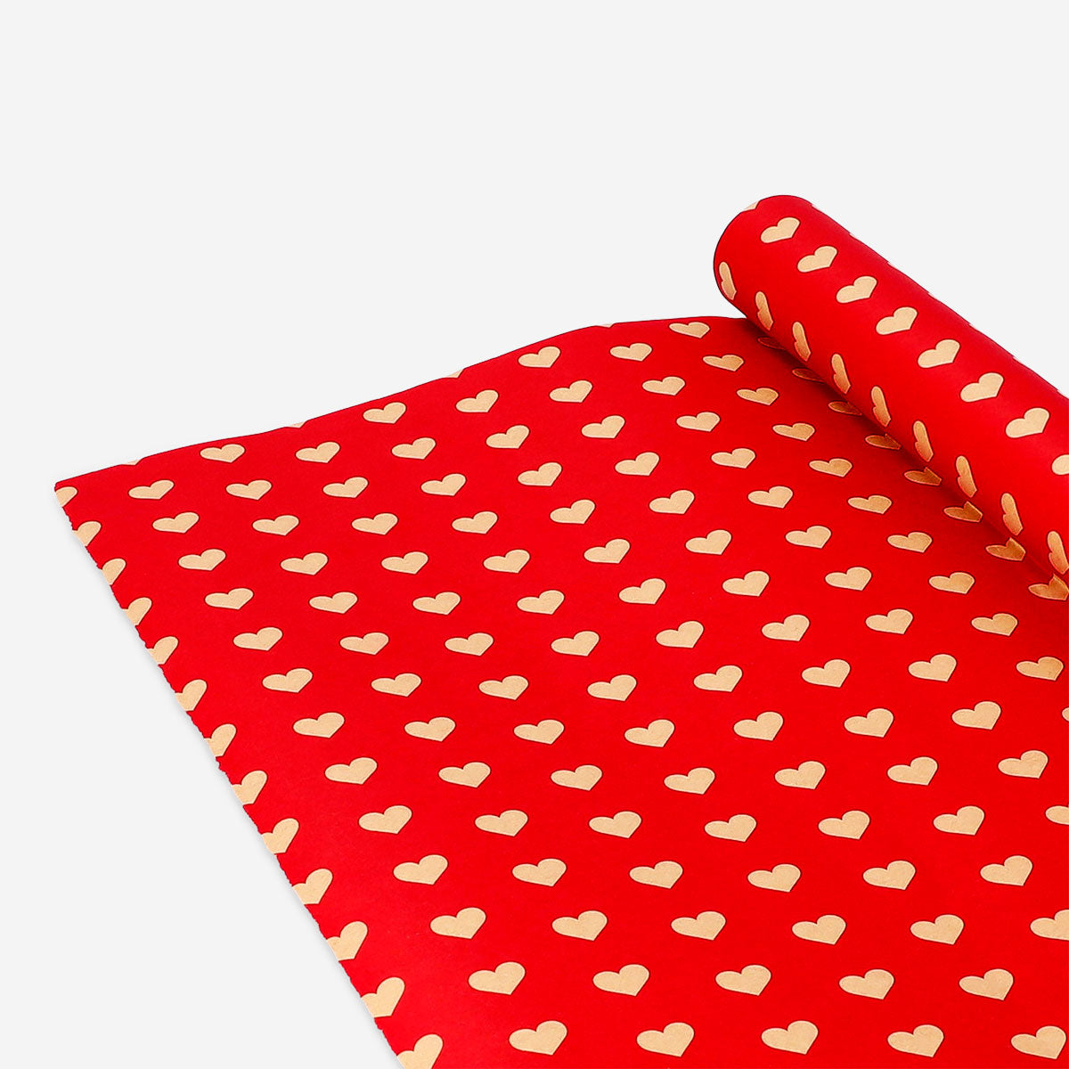 Red hearts craft wrapping paper, 1000 cm roll by Flying Tiger Copenhagen, ideal for gift wrapping and craft projects.