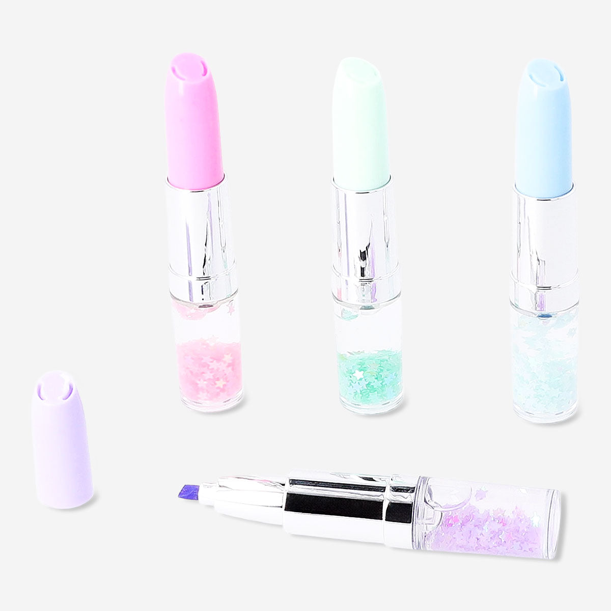 Evidenziatori a forma di rossetto - 4 pz