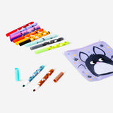 Halloween themed markers set with 12 colorful office markers from Flying Tiger Copenhagen, featuring spooky designs and vibrant ink.