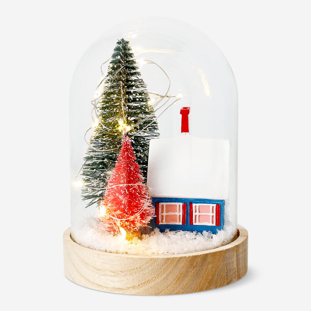 Glowing Christmas decoration by Flying Tiger Copenhagen, 10 cm tall, illuminated festive holiday home decor with a cheerful glow.