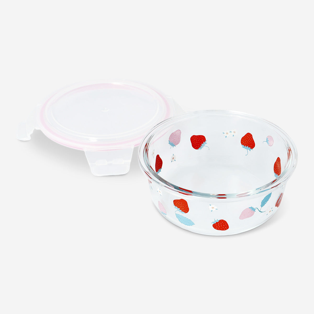 Round food container with berry print, 16 cm, from Flying Tiger Copenhagen, featuring a colorful, patterned kitchen storage design.