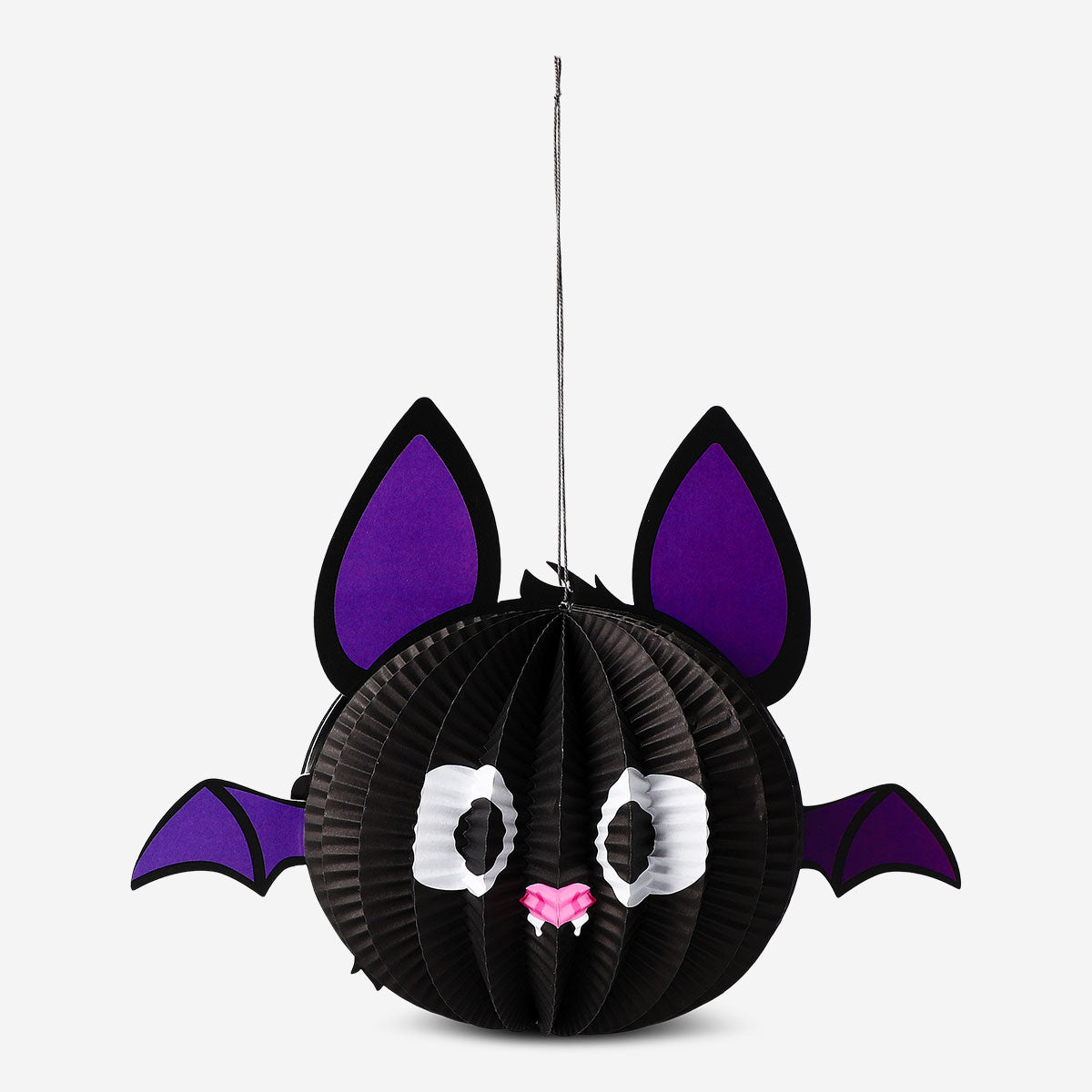 Decorative hanging paper bat for party decor by Flying Tiger Copenhagen, black paper bat decoration for Halloween or themed events