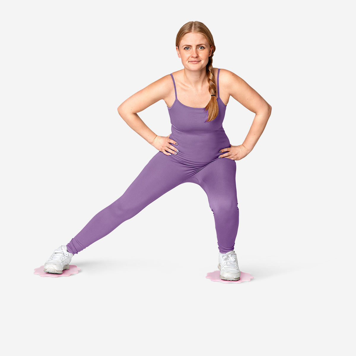 Discos deslizantes com núcleo rosa - 2 peças