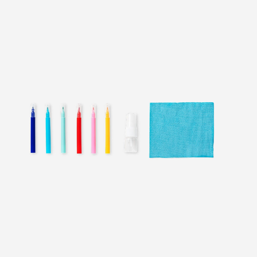 Colorful DIY fabric book with various stitched pages, perfect for hobby craft projects by Flying Tiger Copenhagen.